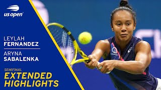 Leylah Fernandez vs Aryna Sabalenka Extended Highlights  2021 US Open Semifinal [upl. by Ratib]