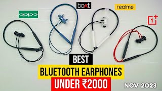 Top 5 Best Neckband Under Rs2000 in 2023 ⚡ Best Wireless Bluetooth Earphones under 2000 ⚡ Dec 2023 [upl. by Sutsuj]