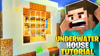 UNDERWATER HOUSE TUTORIAL 😲😲😳🤯 minecraft minecraftguide viral tutorial [upl. by Brittani863]