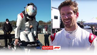 Grosjean completes IndyCar test debut in first racecar return since F1 crash 🏎️ [upl. by Oiraved]