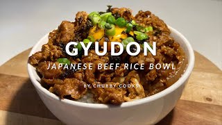 How to make Gyudon Japanese Simmered Beef Rice Bowl SUPER EASY and SIMPLE 6minute recipe [upl. by Eaton]