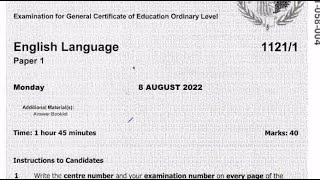 ECZ English Language Examination 2022 [upl. by Anivram211]