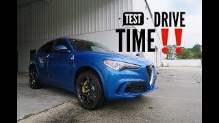 Test Driving Our Misano Blue Stelvio Quadrifoglio [upl. by Yerot]