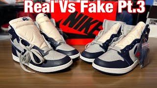 Air Jordan 1 High OG 85 Georgetown Real Vs Fake Review Best OG 85 rendition [upl. by Irelav]