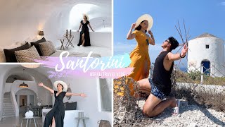 Luxury Cave Villa in Santorini  Nepali Travel Vlog  GDiipa  Sega [upl. by Oona151]