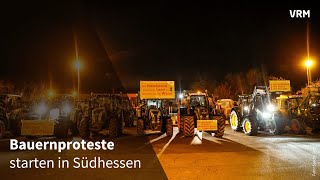 Bauernproteste starten in Südhessen [upl. by Rachel949]