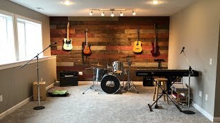 Accent PLANK Wall Build on a BUDGET  DIY Cheap Barn Wood Rustic Shiplap [upl. by Sile]