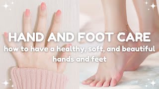 how to achieve a soft hands and feet 🩰hand and foot care guide [upl. by Adnovahs]