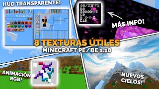 NUEVAS Texturas Útiles para Minecraft PE 118  Texturas para Minecraft Bedrock 118 [upl. by Lavelle650]