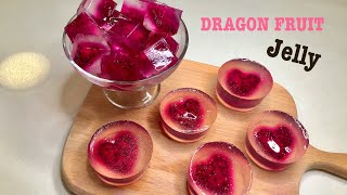 【 Dragon Fruit Konnyaku Jelly Recipe】 【火龙果果冻】  火龙果  蒟蒻果冻做法  清凉爽口香甜 无添加色素 [upl. by Goldshell]