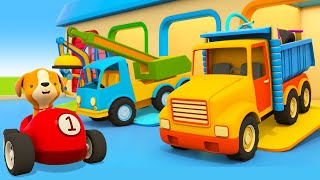 Funny cartoons for kids about animals for kids Helper Cars amp a playground for a puppy [upl. by Olivann44]