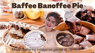 Baffee Banoffee Pie  NEW BANATELLA AND SALTED CHOCO OVERLOAD  Taste Test [upl. by Ydnirb70]