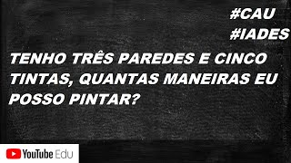 TENHO TRÃŠS PAREDES E CINCO TINTAS QUANTAS MANEIRAS EU POSSO PINTAR  CAU IADES [upl. by Worden]
