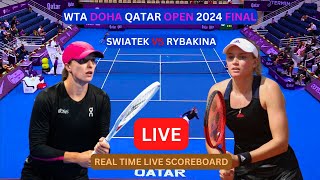 Iga Swiatek Vs Elena Rybakina LIVE Score UPDATE Today Womens Tennis 2024 WTA Doha Final LIVE [upl. by Jemimah]