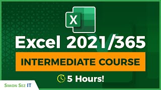 Microsoft Excel Intermediate Training 2021365 5Hour Excel Tutorial Class [upl. by Muhan985]