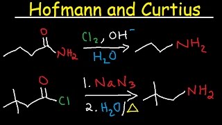 Hofmann Rearrangement and Curtius Reaction Mechanism  Primary Amides amp Acid Chlorides to Amines [upl. by Eremihc412]