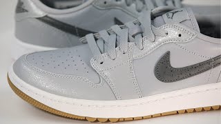 Nike Air Jordan 1 G Golf Shoes  Wolf GreyIron GreyWhiteGum [upl. by Netsrek]