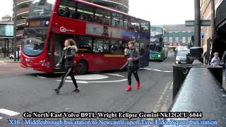 Half and hour at Newcastle Haymarket and Eldon Square bus station [upl. by Oiziruam738]