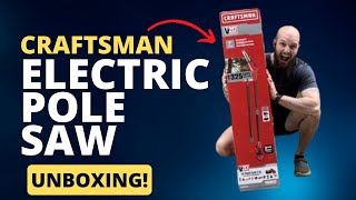 Craftsman Electric Pole Saw Unboxing See Whats Included [upl. by Enneirb]