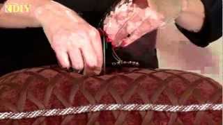 Applying Decorative Buttons to a Pillow  01 [upl. by Funk]