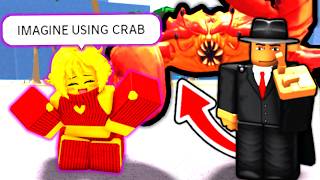 Crab Boss Makes The Most TOXIC Pro Girl CRY 😈  The Strongest Battlegrounds [upl. by Ian]