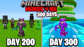 I Survived 300 Days in HARDCORE Minecraft [upl. by Bakki]