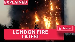 London fire at least 12 dead after Grenfell tower block sets fire on Latimer Road in London [upl. by Gaivn]