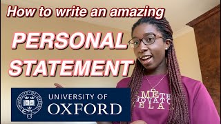 HOW TO WRITE AN OXBRIDGE PERSONAL STATEMENT CHEMISTRY [upl. by Llenrad]