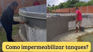 PISCICULTURA 497 COMO FAZER A IMPERMEBIALIZAÇÃO DE TANQUES RAS [upl. by Ytiak]