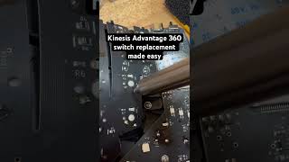 Kinesis Advantage 360 switch replacement with the Hakko desoldering tool Swapped to box ink V2 pink [upl. by Saltzman]