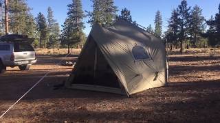 Winter Camping Cabelas Big Horn III 4 Season Tent [upl. by Atlee]