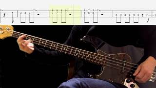 Bass TAB  While My Guitar Gently Weeps  The Beatles [upl. by Isobel785]