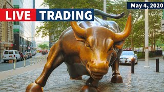 Live Day Trading NYSE amp NASDAQ Stocks May 4 2020 [upl. by Alvita]