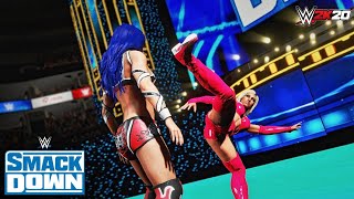 WWE 2K20  Carmella Returns and attacks Sasha Banks  SmackDown Nov 6 2020 [upl. by Esinrahc]