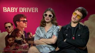 Ansel Elgort amp Lily James reveal their coolest favourite moment in Baby Driver [upl. by Netsryk49]