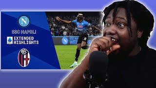 Napoli vs Bologna Extended Highlights  Serie A  CBS Sports Golazo  REACTION [upl. by Yekcin]