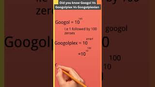 Googol Vs Googolplex Vs Googolplexian maths shortsfeed shortsyoutube sscreasoningtricks [upl. by Monarski]