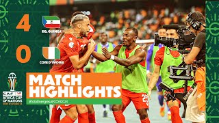 HIGHLIGHTS  Equatorial Guinea 🆚 Côte dIvoire TotalEnergiesAFCON2023  MD3 Group A [upl. by Natsud70]