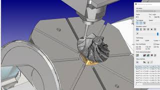 Hypermill 5Axis Impeller Machining [upl. by Suiramed153]