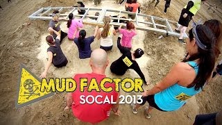 Mud Factor 5K Obstacle Mud Run SOCAL Full Race [upl. by Airahcaz]