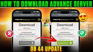 HOW TO DOWNLOAD OB44 ADVANCE SERVER 😍🔥  OB44 ADVANCE SERVER DOWNLOAD LINK  FF ADVANCE SERVER [upl. by Darius]