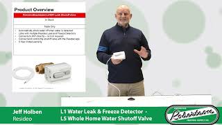 Resideo L1 Water Leak amp Freeze Detector and L5 Whole Home Water Shutoff Valve [upl. by Elnar]