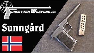 Sunngård Automatic Pistol 50 Rounds in 1909 [upl. by Annatnom]