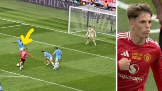 Alejandro Garnacho Goal Vs Man City  Man City Vs Man Utd Community Shield 2024 [upl. by Nariko]