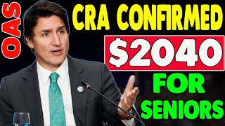 The CRA Has Taken Action on OAS 2040 to Increase The Monthly Payment For Seniors [upl. by Gilles]