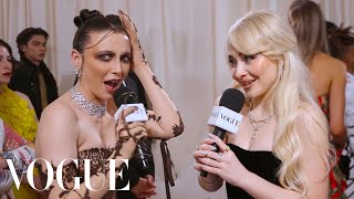 Sabrina Carpenter amp Emmas Friendship Began at Met Gala  Met Gala 2024 With Emma Chamberlain [upl. by Myrt]