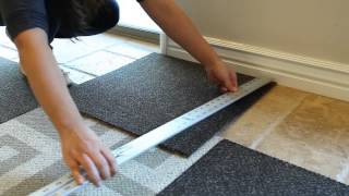 How To Install Carpet Tile Flooring [upl. by Cirdnek]