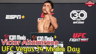 Victor Altamirano says fighting higher ranked opponents required to grow  UFC Vegas 74 [upl. by Ardnuaed]