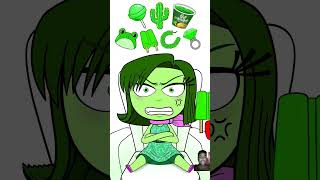 Disgust Green emoji MUKBANG shortvideo youtubeshorts [upl. by Olcott]