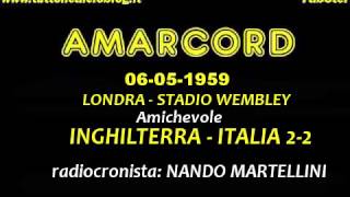 1959 Inghilterra Italia 22 radiocronaca di Nando Martellini [upl. by Alaikim]